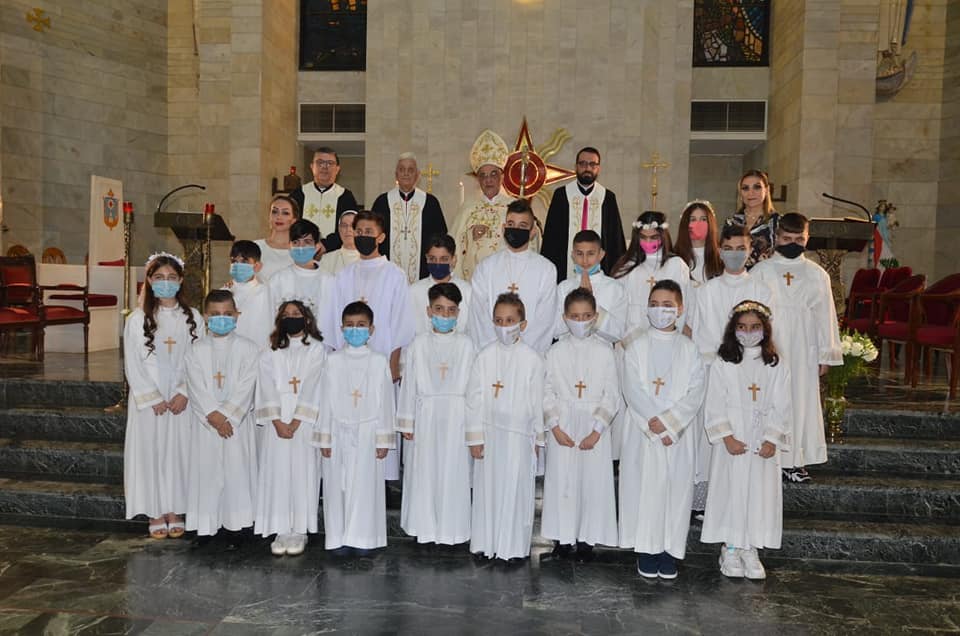 First Communion Mass at the Archangel Raphael Chaldean Cathedral in Baabda
