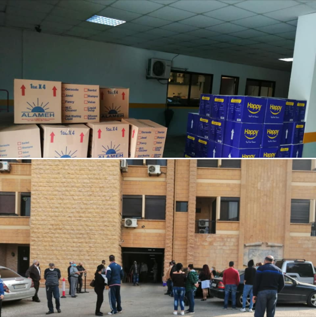 The Chaldean Diocese of Beirut distributes aid parcels