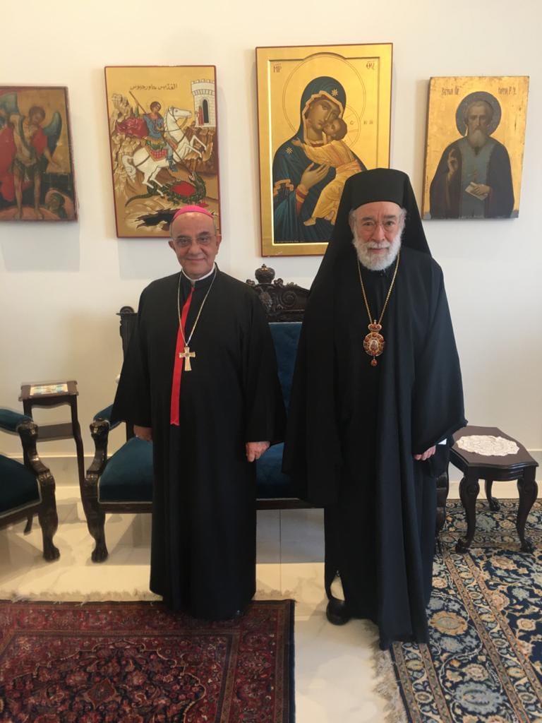 Bishop Michel Kassarji visits Metropolitan Elias Audi