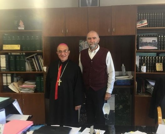 Bishop Michel Kassarji visiting the Baabda’s mayor