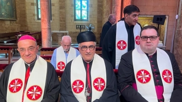 Bishop Kassarji at the annual mass of the Order of Malta