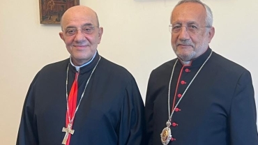Bishop Kassarji with His Beatitude Patriarch Bedros XXI Minassian