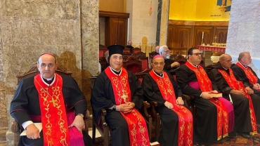 Bishop Kassarji at the commemorating Divine liturgy of the third anniversary of the Beirut Port explosion