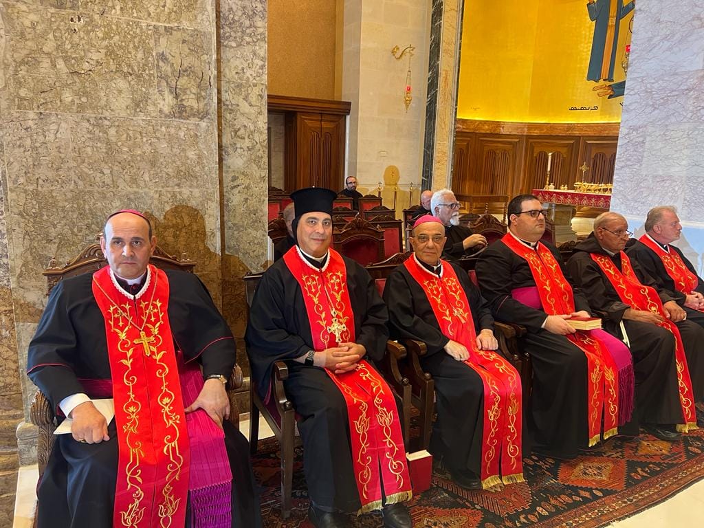 Bishop Kassarji at the commemorating Divine liturgy of the third anniversary of the Beirut Port explosion